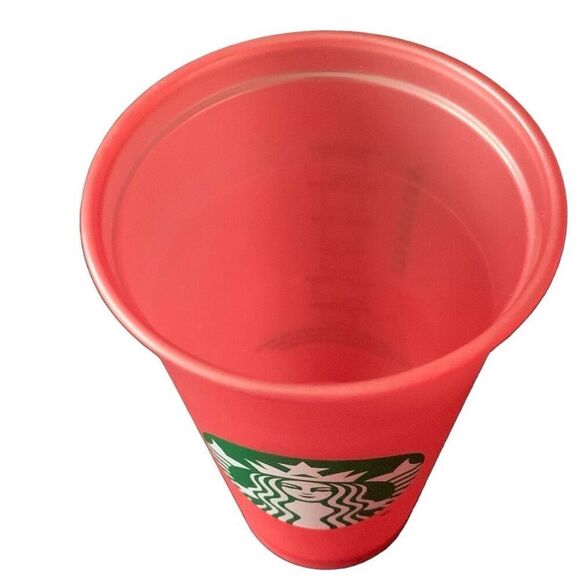 Pre Owned Starbucks 2013 PINK Reusable Tumbler Siren Logo 16oz Coffee Cup Mug - Picture 7 of 12